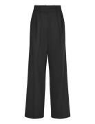 Mango Wide-Leg Wool-Blend Suit Trousers Svart
