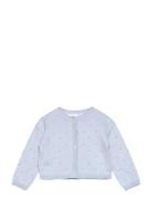 Mango Embroidered Knit Cardigan Blå