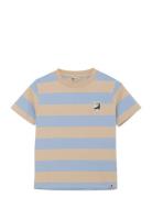 Daily 7 T-Shirt Big Stripe Blå