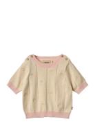 Wheat Knit Top S/S Malvina Beige