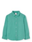 Boboli Linen Shirt Long Sleeves Grön