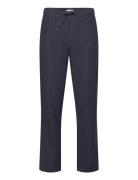 Lindbergh Linen Blend Herringb Pants Marinblå