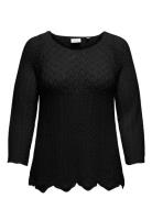 ONLY Carmakoma Carnola Life 3/4 Pullover Knt Noos Svart