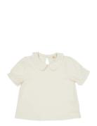 Copenhagen Colors Solid Blouse W. Collar Ss Kräm