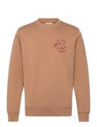 Scotch & Soda Regular Fit Left Chest Logo Sweatshirt Beige