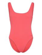 Speedo Womens Textured Deep U-Back Röd