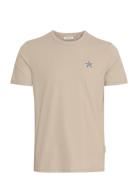 Casual Friday Cfemmet Tee With Embroidery Beige
