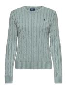 Polo Ralph Lauren Cable-Knit Cotton Crewneck Sweater Blå