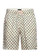 Scotch & Soda Fave - Printed Tencel Relaxed Fit Bermuda Short Beige