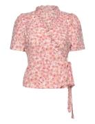 A-View Peony Wrap Blouse Rosa