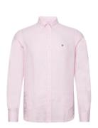 Morris Douglas Bd Linen Shirt Ls Rosa