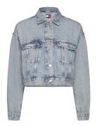 Tommy Jeans Ovsz Crop Trucker Jacket Bi6012 Blå