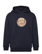 Lindbergh Logo Sweat Hoodie Marinblå