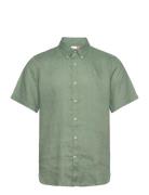 Timberland Linen Short Sleeve Shirt Grön