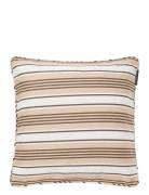 Lexington Home Striped Organic Cotton Twill Pillow Cover Beige