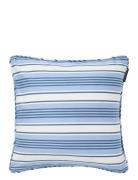 Lexington Home Striped Organic Cotton Twill Pillow Cover Blå