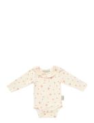 Cam Cam Copenhagen Long Sleeved Body Holly, 62 Cm - Gots - Bows Vit