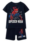 Name It Nmmmus Spider Ss Nightset Mar Marinblå