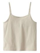 LMTD Nlfnove Strap Crop Top Beige