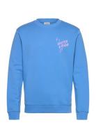 Scotch & Soda Regular Fit Left Chest Logo Sweatshirt Blå