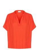 Kaffe Kamilia Wing Sl Blouse Orange