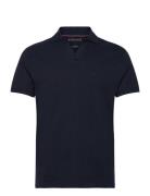 Tommy Hilfiger Cotton Linen Terry Reg Polo Marinblå