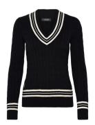 Lauren Ralph Lauren Cable-Knit Cotton Cricket Sweater Svart