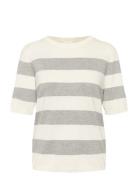 Kaffe Kalizza Striped Knit Vit