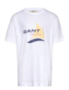 GANT Gant Sailing Graphic T-Shirt Vit