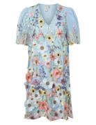 YAS Yasflowering Ss Dress New - Show Blå