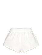 Monki Mid-Rise Cotton Poplin Pyjama Shorts Vit