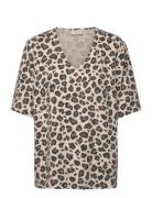 FREE/QUENT Blouse From Freequent In A Soft Material With Allover Leopa...