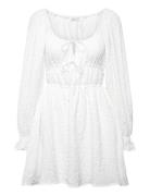 Bubbleroom Diamond Neck Dress Vit