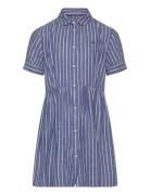 Tommy Hilfiger Striped Dress Ss Blå