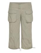 Monki Soft Capri Khaki Green
