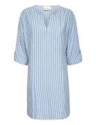 Cream Crventa Striped Tunic Blå