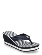 Tommy Hilfiger Th Stripes Wedge Beach Sandal Marinblå