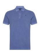 G-Star RAW Dunda Overdyed Slim Polo S\S Blå