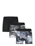 Lindex Boxer 3P Swirl Svart