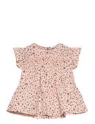 Mango Floral-Print Blouse With Ruffles Rosa