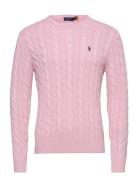 Polo Ralph Lauren Cable-Knit Cotton Sweater Rosa