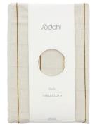 Södahl Tablecloth 140X270 Line Offwhite/Gold Multi/patterned