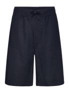 Lindex Shorts Linen Blend Marinblå