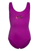 NIKE SWIM Nike Signature Swoosh U Back Piece Lila
