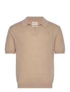 GANT Linen Blend Ss Polo Beige