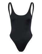 Weekday Low Back Scoop Neck Swimsuit Svart