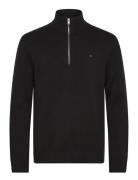 Tommy Jeans Tjm Slm Ess Light ¼ Zip Swtr Ext Svart