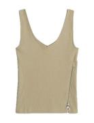 G-Star RAW Asymmetrical Zip Slim Tank Top Wmn Beige