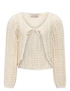 Kids Only Kogmarina Life 3/4 Crop V-Neck Knt Noos Kräm