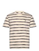 GANT Striped Ss T-Shirt Beige